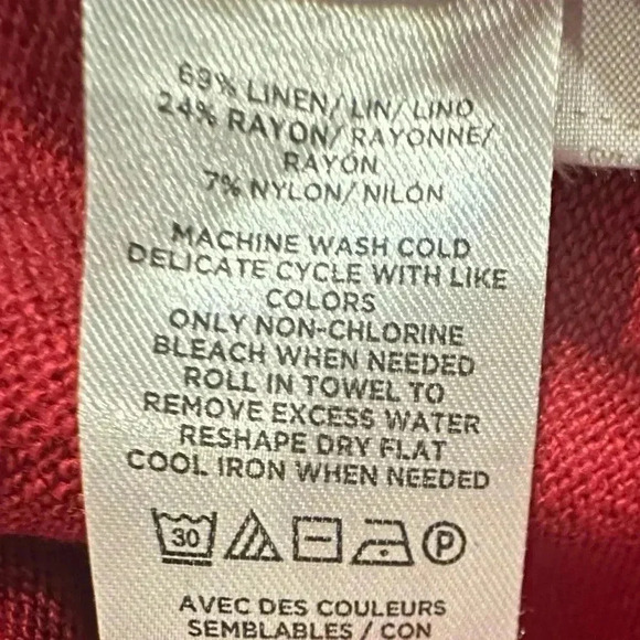 Ann Taylor pink sweater vest linen blend size xs - Picture 3 of 4